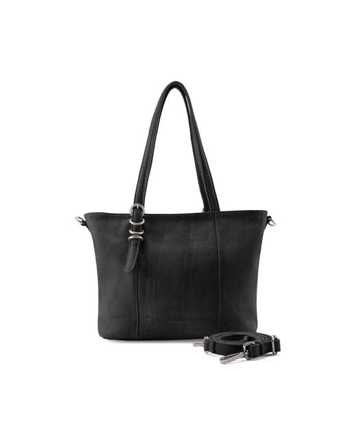 Fredsbruder Black Ride Easy Shopper Tasche Leder 40 Cm Für Damen
