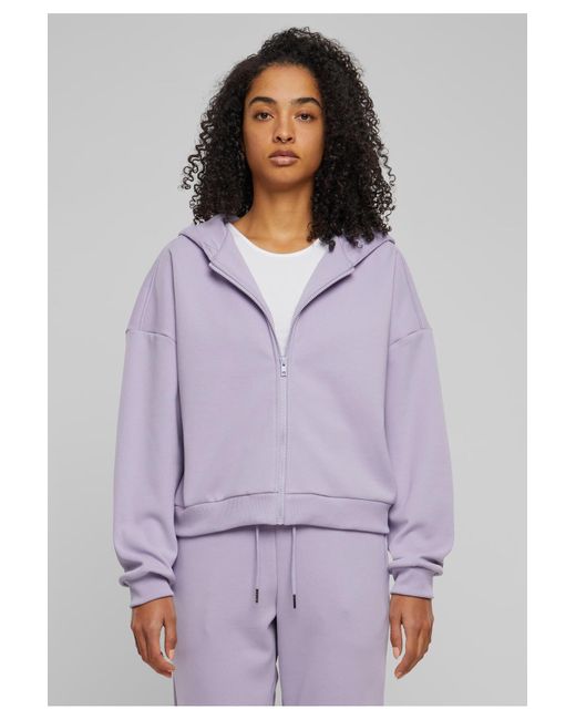 Urban Classics Purple Ladies cozy short zip hoody
