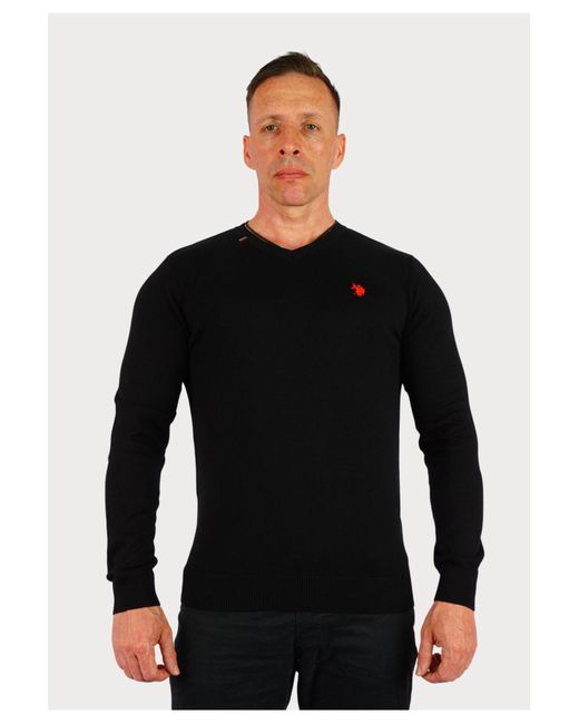 U.S. POLO ASSN. Strickpullover-Pullover Mit V-Ausschnitt Für Herren in Black für Herren
