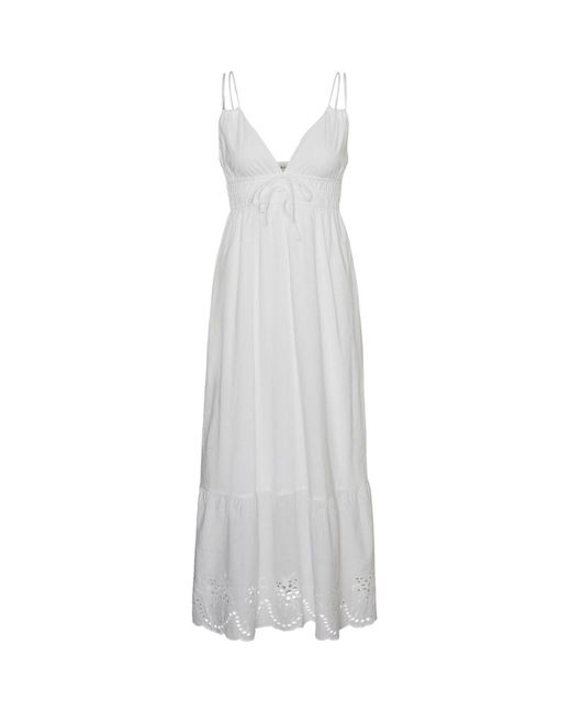 Vero Moda White Kleid vmnigella langes kleid