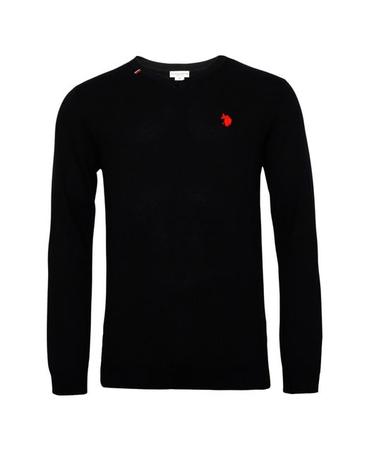 U.S. POLO ASSN. Strickpullover-Pullover Mit V-Ausschnitt Für Herren in Black für Herren
