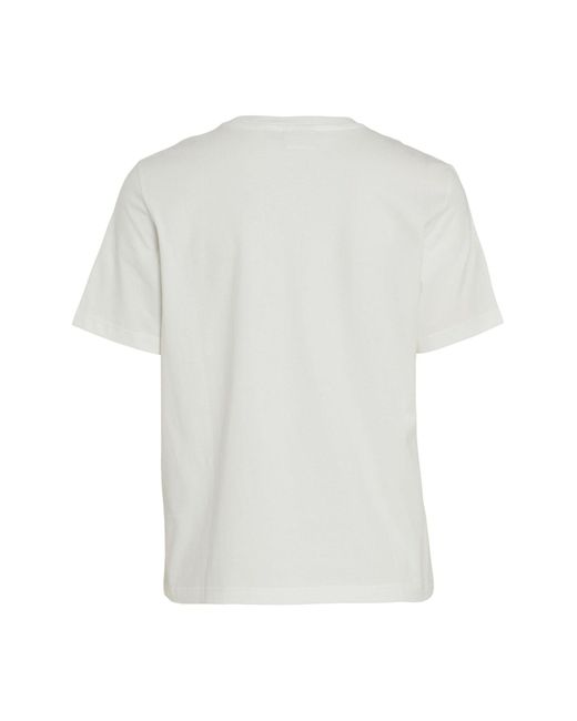Vila White T-shirt frontprint
