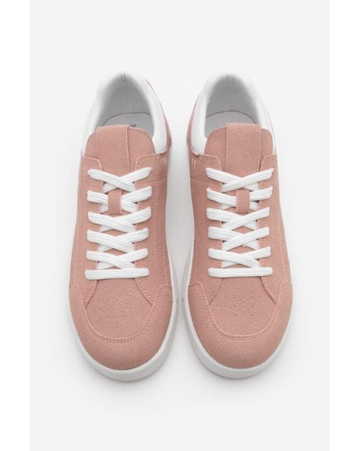 Marjin Pink Sneaker Schnürschuhe Tefze Wildleder Für Damen