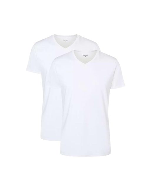 Camano T-shirt, 2er pack – comfort bci cotton, v-ausschnitt, baumwolle in White für Herren