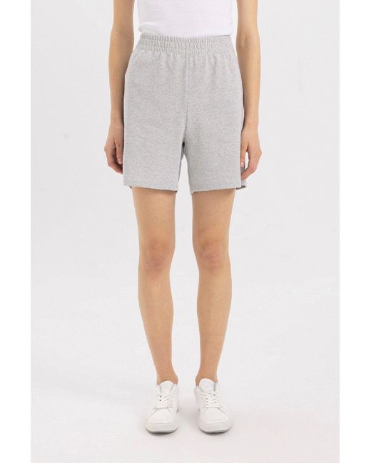 Defacto White Basic-Bermudashorts Mit Normaler Passform Für Damen