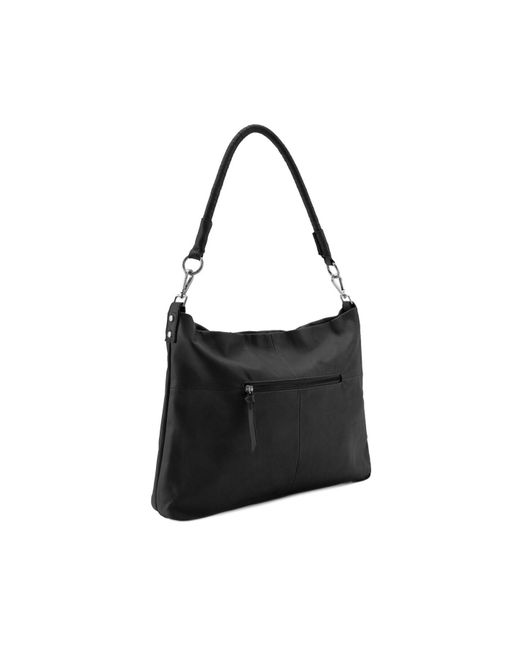 Fredsbruder Black Calm Schultertasche Leder 41 Cm Für Damen