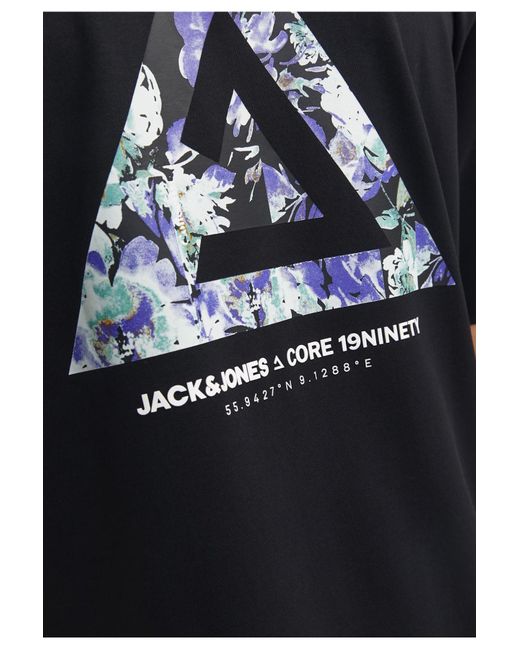 Jack & Jones T-shirt triangle summer kurzarmshirt in Black für Herren