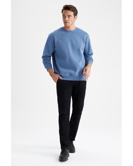 Defacto Sweatshirt mit übergroßer passform in Blue für Herren