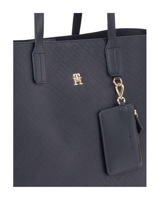 Tommy Hilfiger Blue Th Distinct Tote Mono – Stilvolles Und Bequemes Design Für Damen