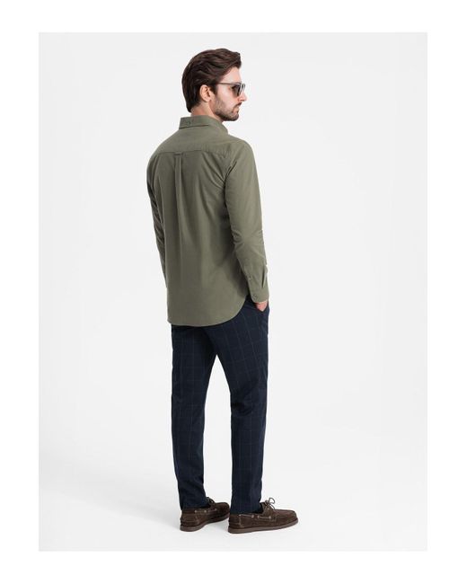 Ombre Hemd Aus Baumwolle Regular Fit Mit Tasche V4 Xl Für Herren in Green für Herren