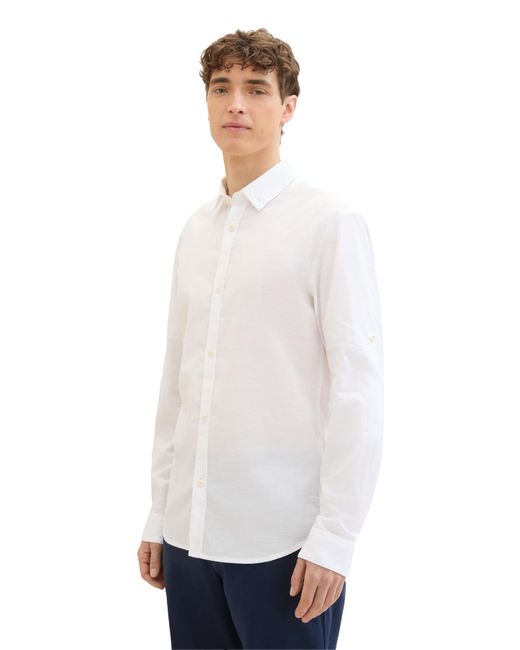 Tom Tailor Hemd regular fit in White für Herren