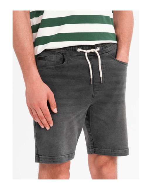 Ombre Shorts Mit Elastischem Bund Und Wascheffekt V3 Für Herren in Blue für Herren