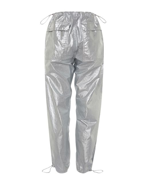 Trendyol Gray Silberne jeans mit niedriger taille