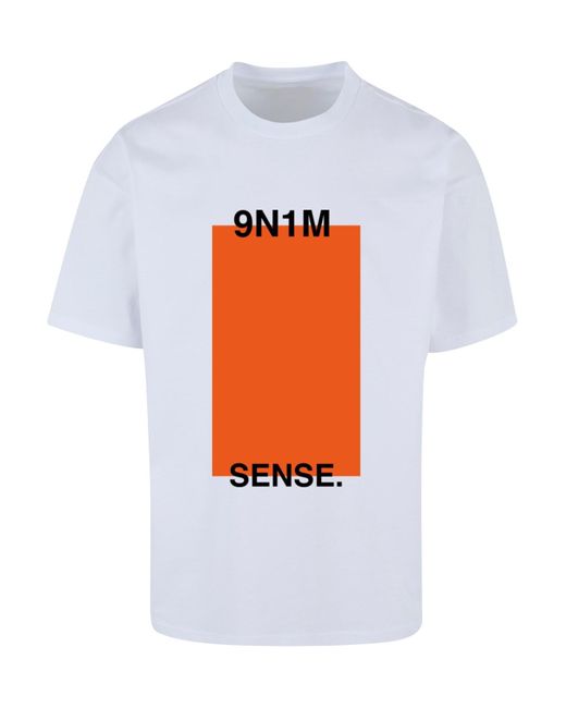 9N1M SENSE Sense orange square tee in White für Herren