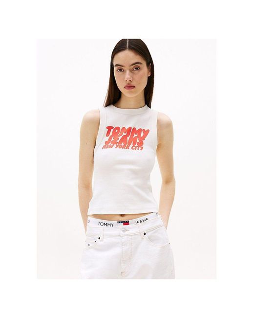 Tommy Hilfiger Multicolor Tjw Slim Sh Tj Bubble Tank T-Shirt Für Damen