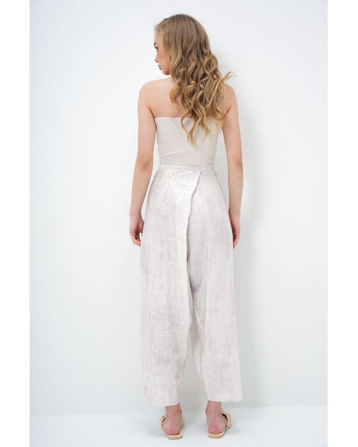 Trend Alaçatı Stili White Aerobin-Hose Mit Steinschnürung Und Shalwar-Schnitt Für Damen