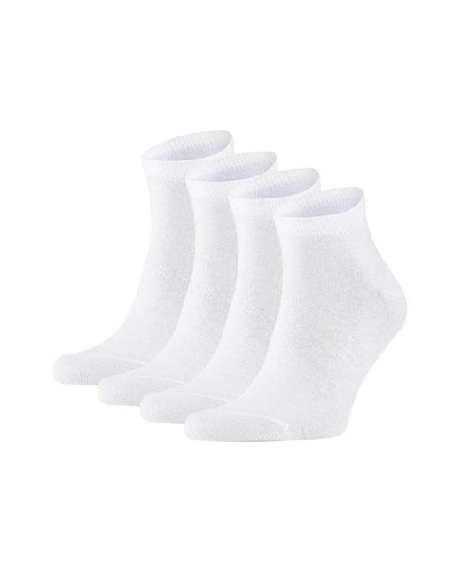 Falke Socken, 4er-pack happy, sneakersocken, baumwolle in White für Herren
