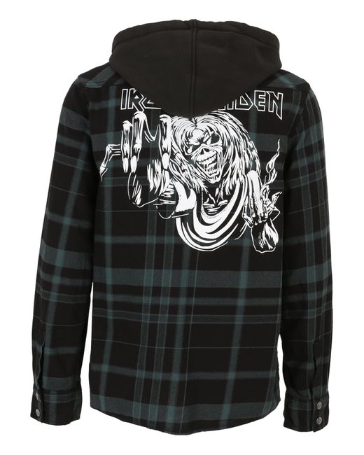 BRANDIT Iron Maiden Checkshirt Sweathood Eddy Für Herren in Black für Herren