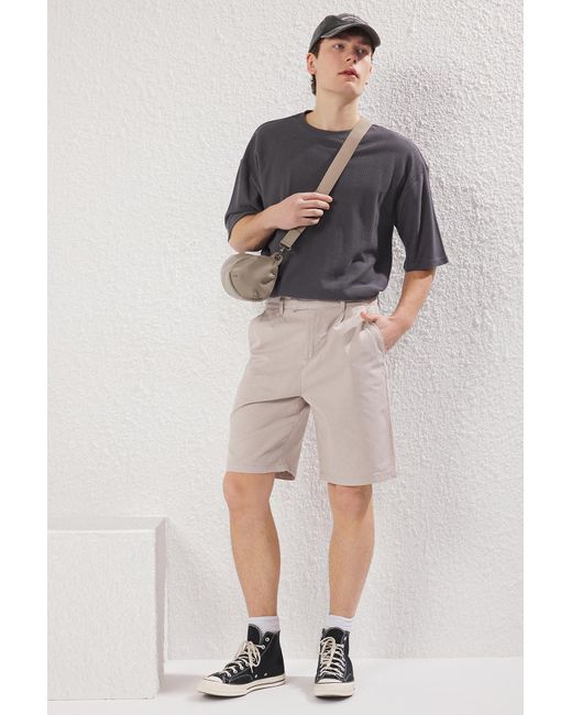 Trendyol Stone Regular Fit Brit Closure Gabardine Shorts & Bermudas Für Herren in Natural für Herren