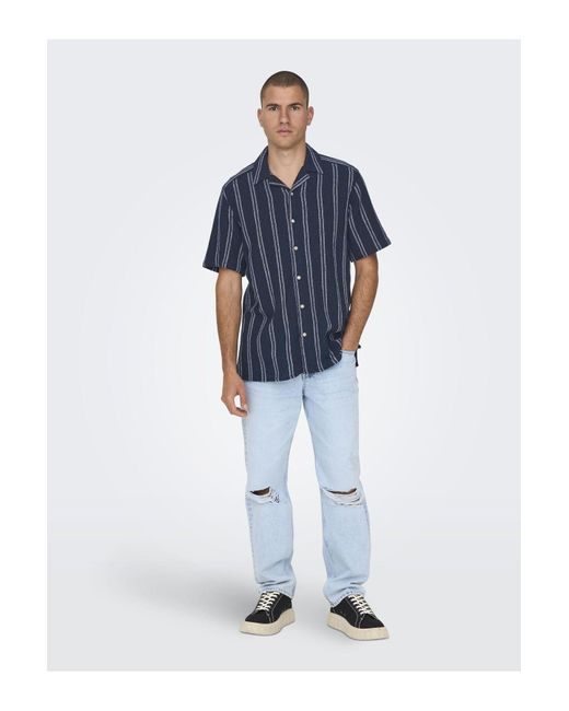 Only & Sons Hemd Onstrev Hemd Für Herren in Blue für Herren