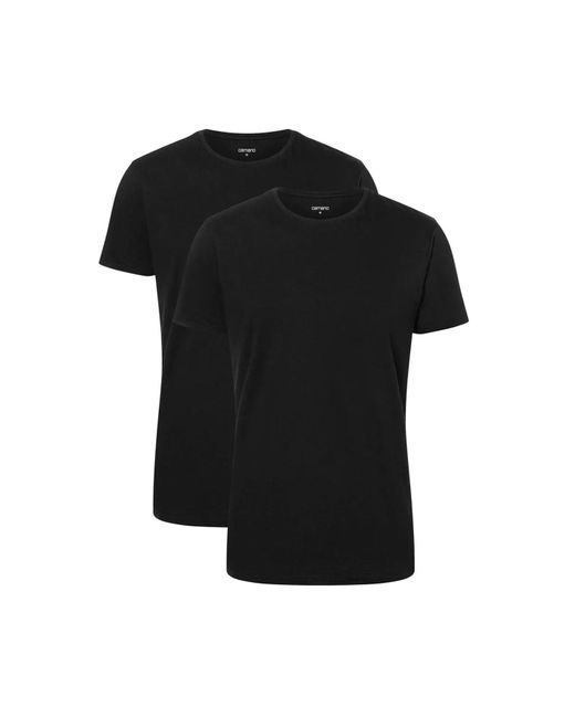 Camano T-shirt, 2er pack – comfort bci cotton, rundhals-ausschnitt, baumwolle in Black für Herren