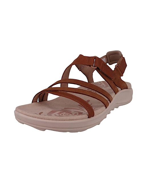Merrell Brown Trekking-Sandalen Sandalen Wanderschuhe Harbor Backstrap J007798 Hazel Leder -Ai Für Damen