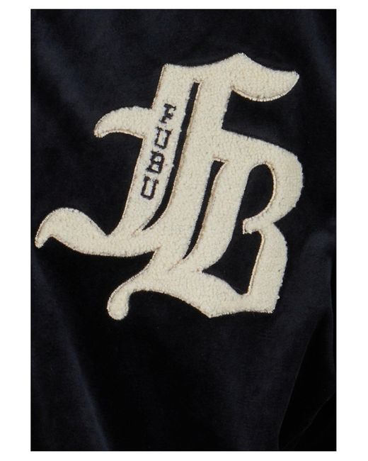 Fubu Fm231-007-1 old english velour baseball jersey in Black für Herren