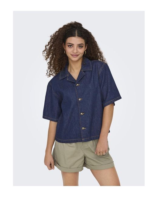 ONLY Blue Jeanshemd Onlellis Jeanshemd Für Damen
