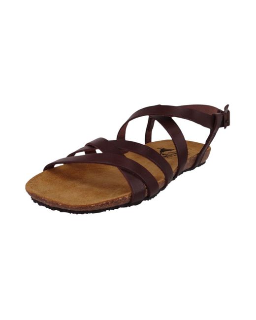 Plakton Brown Komfort Sandalen Mam Vali 575184 575184 Vaquetilla Marron Leder Für Damen