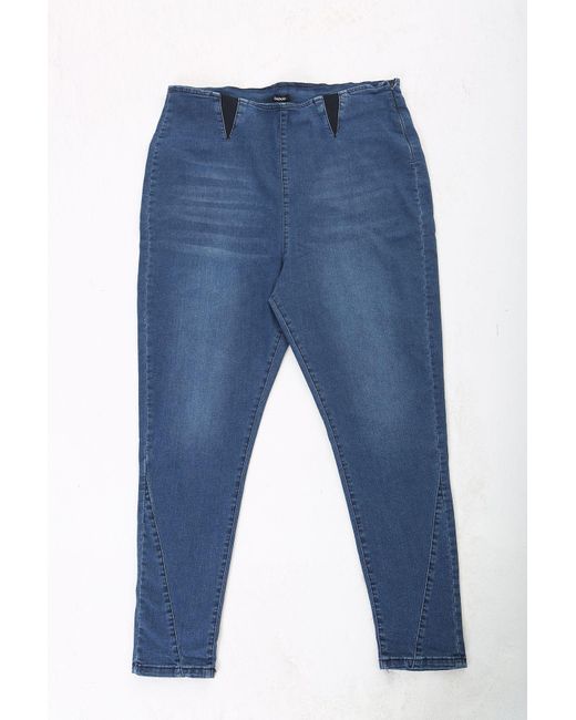 Şans Blue Şans große größen e jeans elastischer bund, enganliegendes bein
