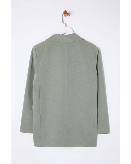 Trendyol Green Leinen Look Regular Fit Gefütterte Gewebte Blazerjacke Für Damen