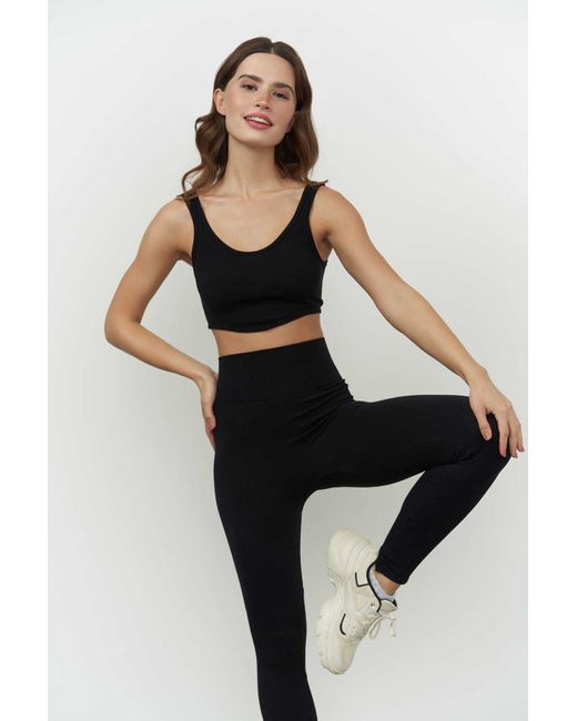 MAİ COLLECTİON Black Niko Corded Crop Für Damen