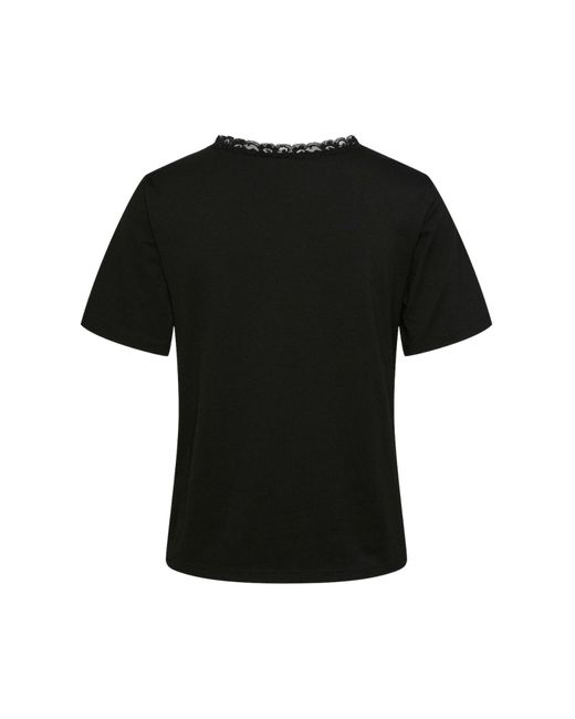 Pieces Black Pcmalene ss lace tee bc