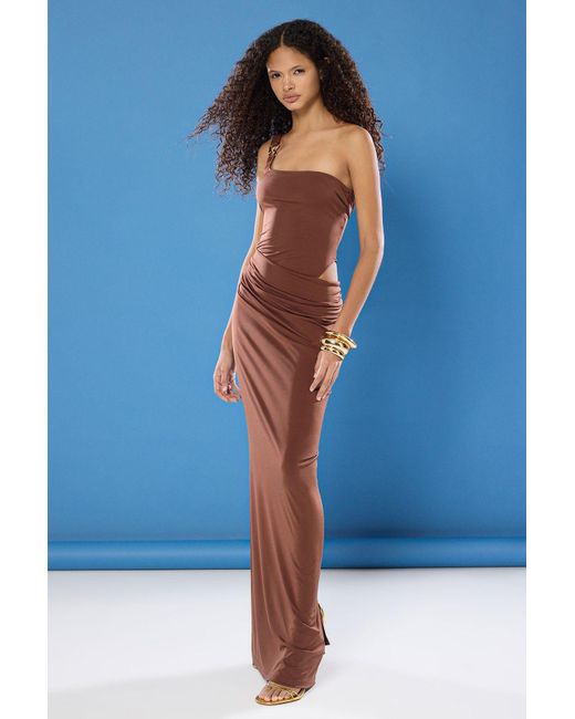 Trendyol Blue Khaki, Figurbetontes Accessoire, Leitfähiger Strahl, Stilvolles Abendkleid, Nachtmezeu Für Damen