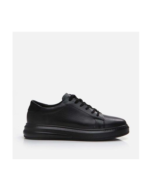 Yaya by Hotiç Schwarze Freizeitschuhe Aus Echtem Leder Für Herren in Black für Herren