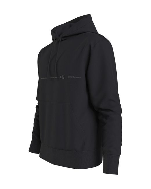 Calvin Klein Kapuzenpullover mit logo-wiederholung in Black für Herren