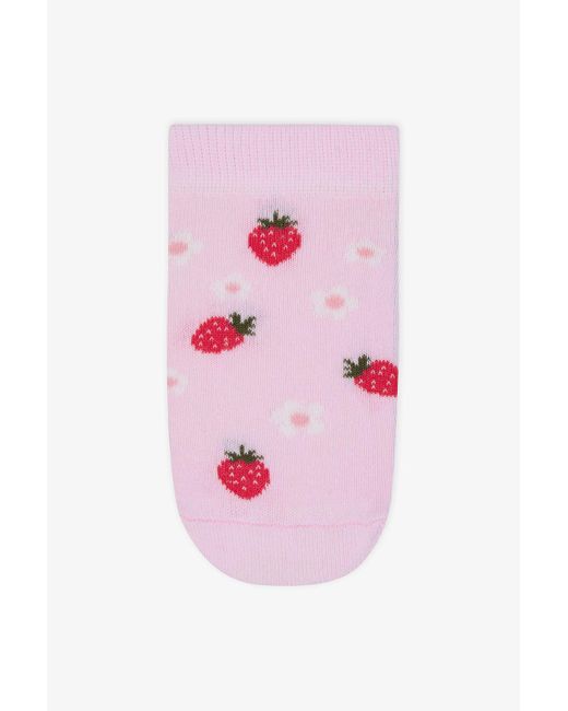 Penti Pink Mehrfarbige 3-Teilige Booties-Socken Mit Schleife Und Kirsche Für Mädchen Für Damen