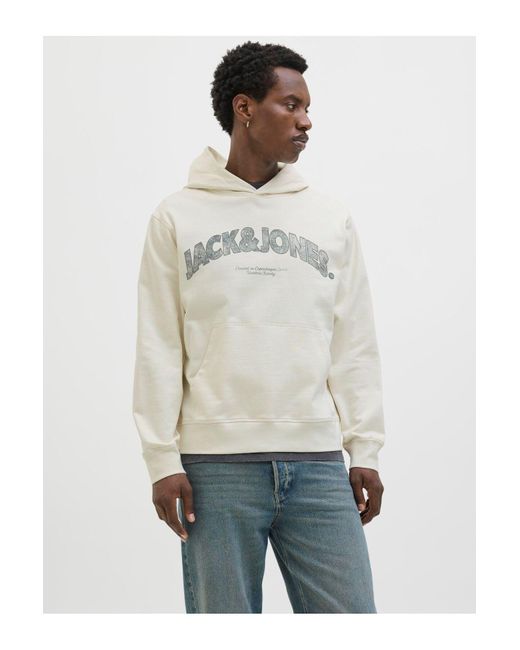 Jack & Jones Kapuzenpullover Logo Kapuzenpullover Für Herren in White für Herren