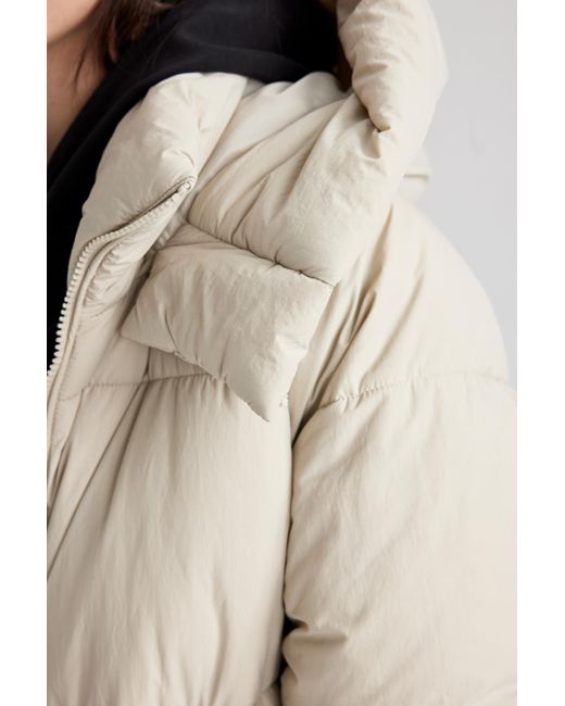 Defacto Natural Langer Pufferjacke-Parka – Wasserdicht Und Mit Kapuze A4106Ax23Cw Für Damen