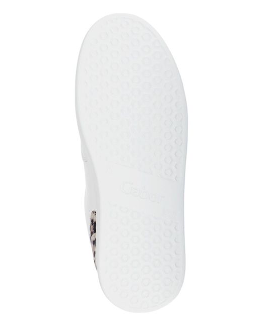 Gabor White Low Sneaker Low Top G-Weite 66.485 52 Weiss/Puder Leder Für Damen