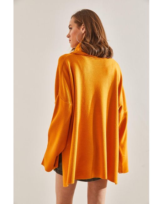 Bianco Lucci Orange Pullover regular fit