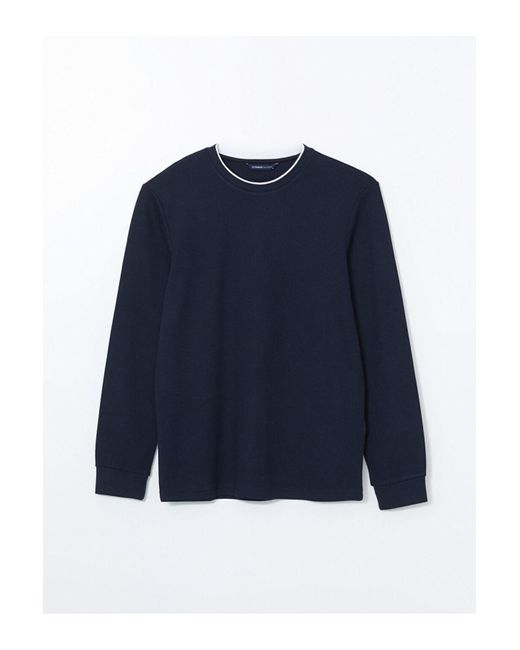 LC Waikiki Lcwaikiki Klassisches Sweatshirt Mit Rundhalsausschnitt Und Langen Ärmeln Für Herren in Blue für Herren