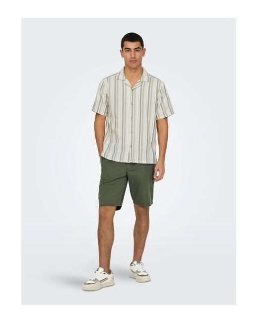 Only & Sons Hemd Onstrev Hemd Für Herren in Green für Herren