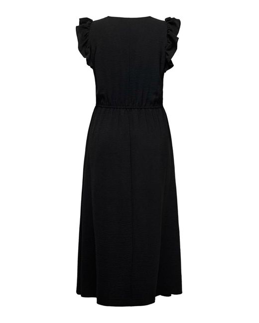 Only Carmakoma Black Kleid normal geschnitten v-ausschnitt curve langes kleid