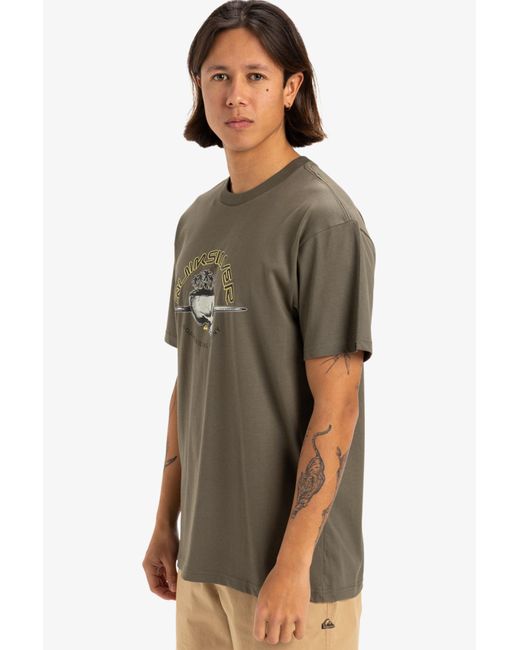 Quiksilver Kurzarm-T-Shirt – Algodón-Jersey-Stoff, 160 G/M2 Für Herren in Green für Herren
