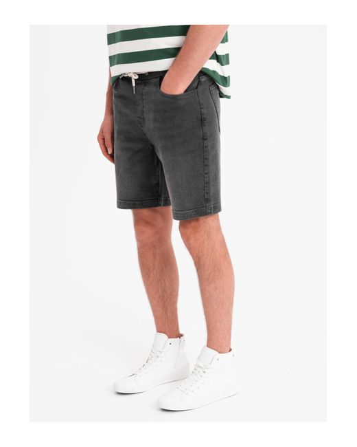 Ombre Shorts Mit Elastischem Bund Und Wascheffekt V3 Für Herren in Blue für Herren