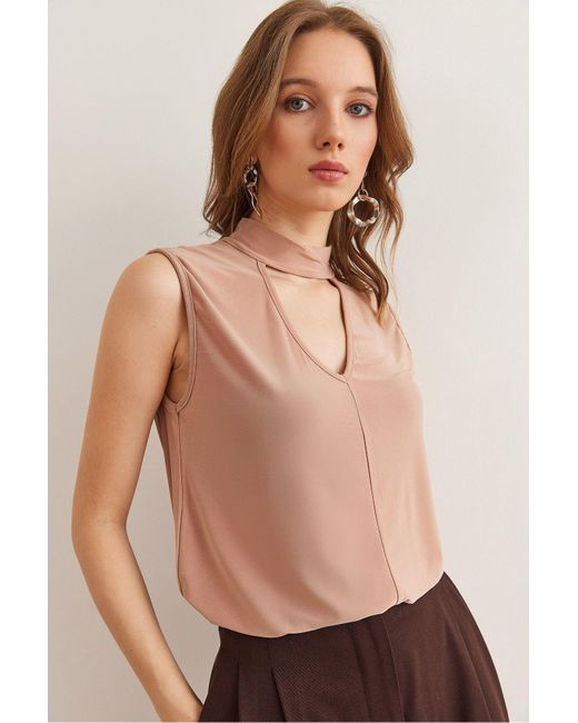 Olalook Natural Handschellen-Detail Sandy Bluse Camel Roba Blz- 19002878 Für Damen