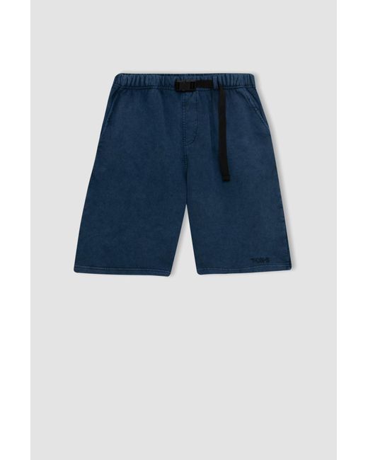 Defacto Übergroße shorts mit geradem bein in Blue für Herren