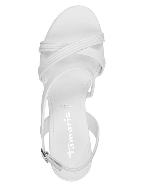 Tamaris Komfort sandalen 1-28016-42 100 white kunstleder mit touch-it