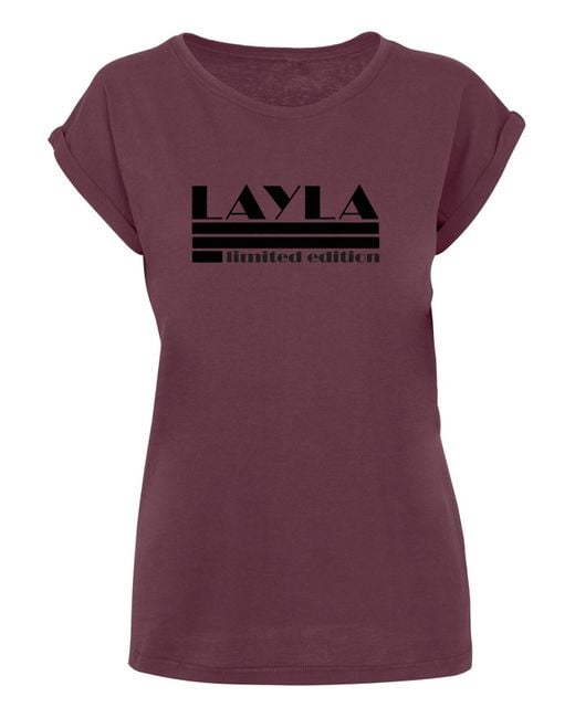 Merchcode Ladies layla – t-shirt in limitierter auflage in Lila | Lyst DE